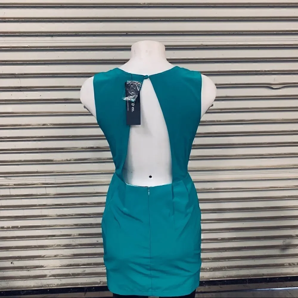 Ark & Co green dress with cutout back